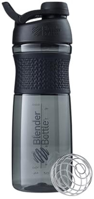 BlenderBottle Sportmixer | Protein Shaker cup | Diet Shaker | Water Bottle | with BlenderBall | 820ml - black/black
