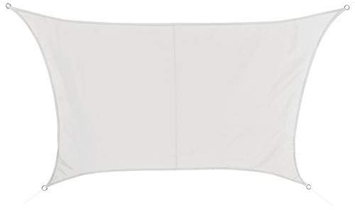 BB Sport Sonnensegel 3m / 4m x 3m Kokos Trapez Wetterbeständig Wasserabweisend Sonnenschutz 100% PES Sichtschutz Windschutz UV Schutz Schattenspender