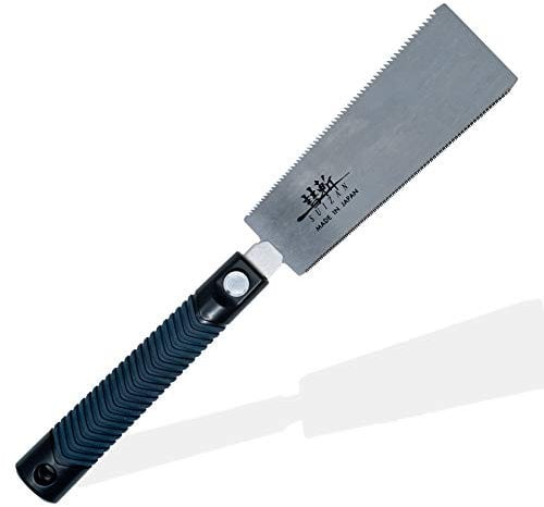 SUIZAN Scie à main japonaise Ryoba à double tranchant pour le travail du bois 17,8 cm