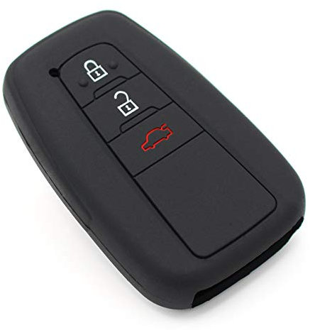 Funda de silicona para llave de coche con 3 botones, color negro