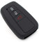 Funda de silicona para llave de coche con 3 botones, color negro