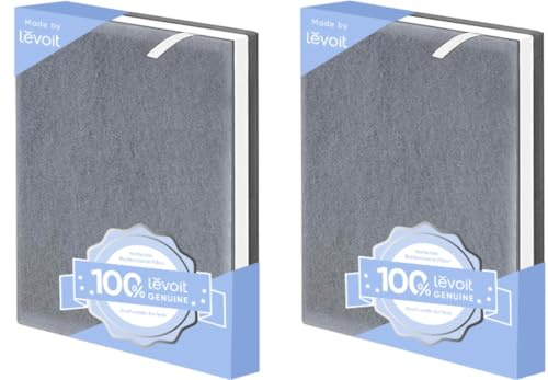 Repuesto del purificador de aire Levoit, conjunto de filtros de carbón activado True HEPA y de alta eficiencia, Vital 100-RF, paquete de 2, blanco, 2 unidades