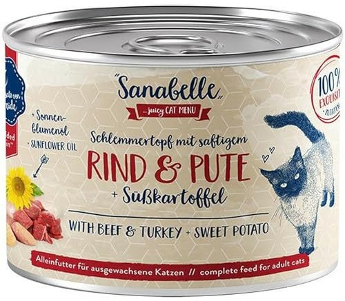 Sanabelle mit Rind & Pute | 6 x 180g Katzenfutter nass