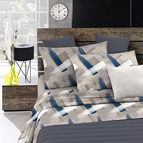 Italian Bed Linen MB Home Italy “Fantasy” Bettwäsche-Set, Mikrofaser, Pennellate, Doppelbett
