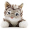 Uni-Toys - Katze mit getigertem Fell (grau), liegend - 38 cm (Länge) - Plüsch-Kätzchen - Plüschtier, Kuscheltier