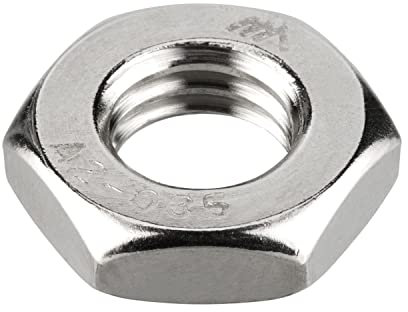 meinschraubenversand.de - Dadi esagonali (forma bassa, con smusso) M6 a norma DIN 439/ISO 4035 – Semidadi A2 V2A in acciaio inox – dado standard piatto – M6 25 pezzi