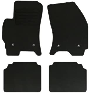 Velourmattenset für Ford Mondeo MK3 Bj. 2000-2007 Basic runde Befestigungen Mit Absatzschoner Passform Neu Veloursfussmatten Automatten