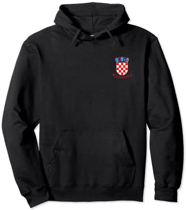 Kroatien Hrvatska T-Shirt mit Wappen für Herren Damen Kinder Pullover Hoodie