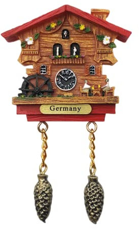 Kuckucksuhr Deutschland Kühlschrankmagnet Tourist Souvenir Kühlschrank Magnetaufkleber Handbemalt