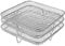 Jetcloud Air Fryer Racks Three Layer Stackable Dehydrator Stand Stainless Steel 8 inch Square Air Fryer Basket Tray Fit for 5.8QT Air Fryer and 7.5L-8L Square Airfryer