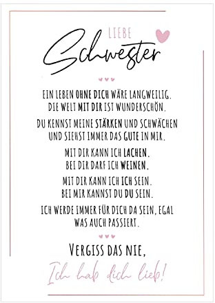 Definition Poesie Kunstdruck-Poster | Weihnachtsgeschenke Schwester Geschenk | Wandbilder Wohnzimmer | Weihnachten Geschenk für Schwester Geburtstag Wanddeko Deko Wohnzimmer DINA A4 ohne Rahmen Papier
