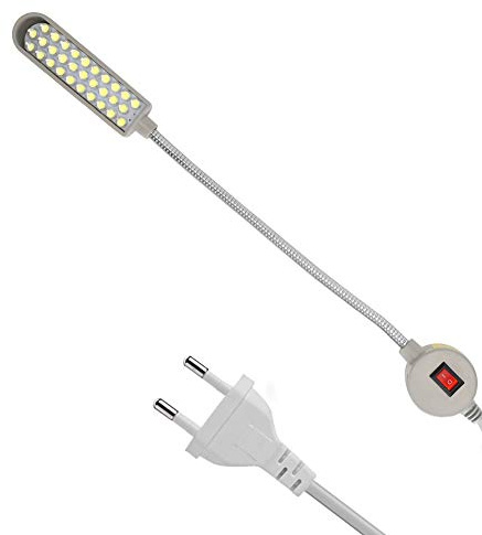 LED Nähmaschinenlampe, schwenkbarer Schwanenhals für präzises Nähen, energiesparende Arbeitsleuchte 110-250V für Schneider, Hobbynäher und Heimwerker