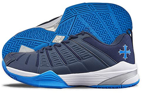 Teuton, AC1 All-Court, Schuhe, blau, 44 - Hallenschuhe - Squash Tennis Handball Padel Volleyball Pickleball - Indoor Schuhe