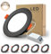 BAGZY Einbaustrahler Schwarz LED Spots ultra flach 12W 230V IP44,1000 Lumen 5er Set Natürliches Weiß 4000K Ausschnitt 110-130mm,CRI 80,Einbauleuchten Decken Spot,für Schlafzimmer Badezimmer Wohnzimmer