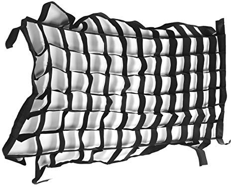 50x70cm Fotogitter Softbox Strip Softbox Strip Grid, Faltbare Softbox Cellular Grid Mesh für Fotografie Studio Zubehör 4 Corner Soft Light Box