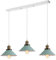 Pendelleuchte 3 Flammige Hängeleuchte Vintage Industrielle Hängelampe E27 Deckenleuchte Retro Design Lampenschirm 220mm Edison Lampe für Küche Esszimmer Schlafzimmer Flur (eine Stange von 50cm)