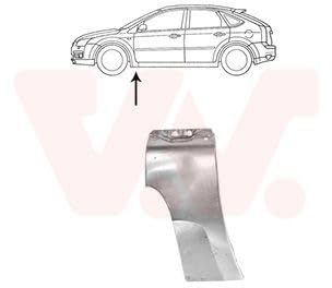 VAN WEZEL Kotflügel 1863155 unten | Kompatibel mit: FORD FOCUS II, FOCUS II Cabriolet, FOCUS II Stufenheck, FOCUS II Turnier