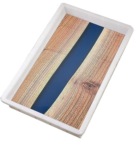 Kalinta Stampo epossidico riutilizzabile senza guarnizione, 40 x 25 x 7 cm, grande stampo in resina per tavolo da fiume, tagliere, tavolino da caffè fiume, arte in resina, decorazione fai da te per la