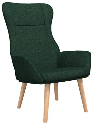 vidaXL Relaxsessel Fernsehsessel Relaxstuhl TV Sessel Polsterstuhl Polstersessel Armsessel Ruhesessel Lesesessel Wohnzimmer Dunkelgrün Stoff