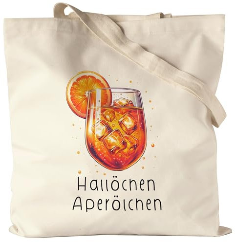 Hey!Print Hallöchen Aperölchen Jutebeutel Sommer Cocktail Aperol Spruch Beste Freundin