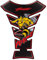 Qiwenr Tankpad 3D Ghost, Rider Tank Schutz Motorrad Aufkleber, Rider Tank Schutz Motorrad (Gelb)