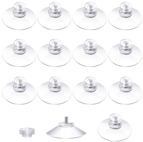 15 Pièces Ventouse Filetée, Ventouses avec vis, Ventouses Ø 40MM, pour La cuisine, La salle de bain, Les fenêtres et Les miroirs