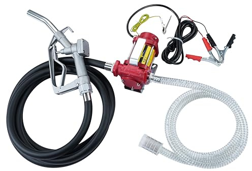 Trupow 12V DC 10GPM Self-priming Gasoline Diesel Oil Fuel Transfer Pump Kit with Discharge Hose & Nozzle…