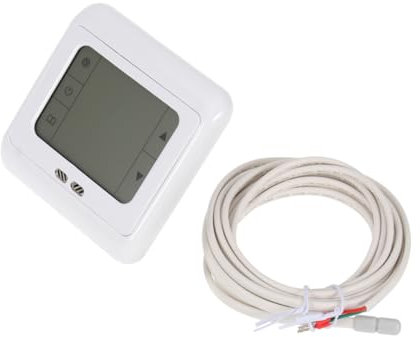 HEMOTON Digitale Fußbodenheizungsthermostate Mit Touchscreen Zur Genauen Temperaturregelung Großem LCD-Display Mit Weißer Hintergrundbeleuchtung Und Flexiblen Zeitplanungsoptionen Für Tägl