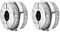 Amuefer Sparkling Pavé Lines Clip Silver Charms für Armbänder 925 Sterling Silber mit Cubic Zirkonia Spacer Geburtstag Weihnachten Schmuck Geschenke für Frauen-2 Stücke