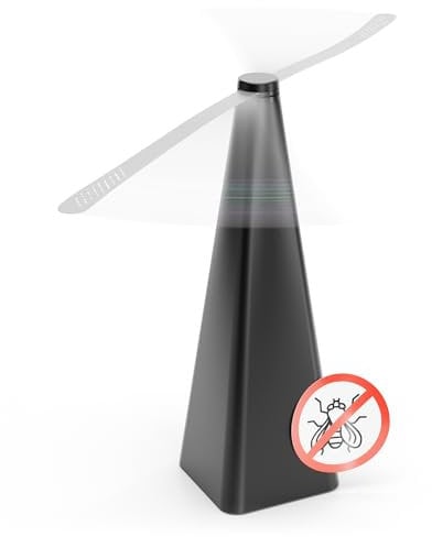 greate ventilatore repellente anti-insetti da tavola a batteria - scaccia mosche da tavolo senza chimica e senza rischio di lesioni - repellente mosche, allontana mosche, repellente per le mosche