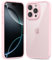 oakxco Thin Slim Clear case for iPhone 16 Pro, Transparent Hybrid Hard Shell Plastic & Soft Silicone Rubber Bumper, Non-Yellow Acrylic Protective Lightweight Cover for Women, Light Pink