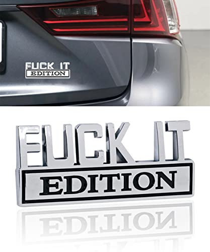 Flaconi 3D Aufkleber Auto,Auto Sticker Tuning,Auto Aufkleber,Aufkleber Auto Tuning,Autoaufkleber Heckscheibe,Autoaufkleber,Auto Sticker,Geeignet für Allgemeine Fahrzeuge (Silber-Schwarz, F)