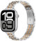 Anlinser Metal Straps Compatible with Apple Watch Strap for Women 38/40/41/42/44/45/46/49mm, Slim Band Designed for iWatch Ultra 2 Series 10 9 8 7 6-1 SE (49/46/45/44/42mm, Silver Rose Gold)