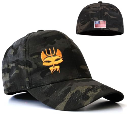 Baseballkappe, Multicam-Camouflage, US-Marine, Seal, 6 Stück, flexible Passform, taktische Dichtungen, Dreizack, camouflage, M/L