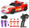 BuzzoXerex Drift Auto Ferngesteuert, Mini Drift Car, 1:24 4WD Mini RC Auto mit LED-Leuchten,18 km/h, Ferngesteuertes Polizeiauto für Erwachsene und Kinder ab 6 Jahre älter (Rot)