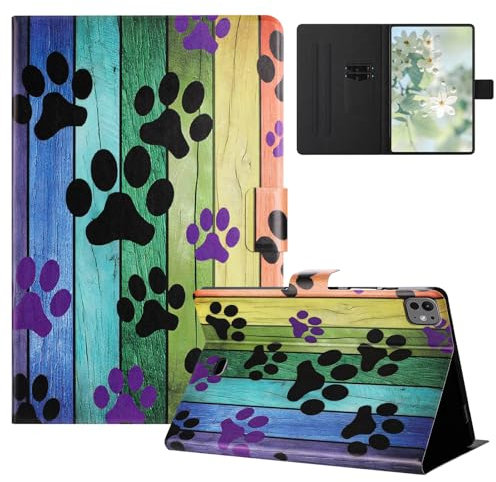 TEDTIKJT Custodia per iPad Air 11 (2024)/iPad Pro 11/iPad Air 4th/5th Gen (2020/2022) Custodia PU Pelle Flip Cover Supporto Protezione Funzione Animali Modelli Dipinti Tablet Cover,Artigli di Gatto