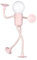 Allayu Invertiertes lustiges Sportler Nachtlicht, veränderbare Form, Lampe für Flure, veränderbare Form, lustiger PVC Knopf am Nachttisch, Rosa