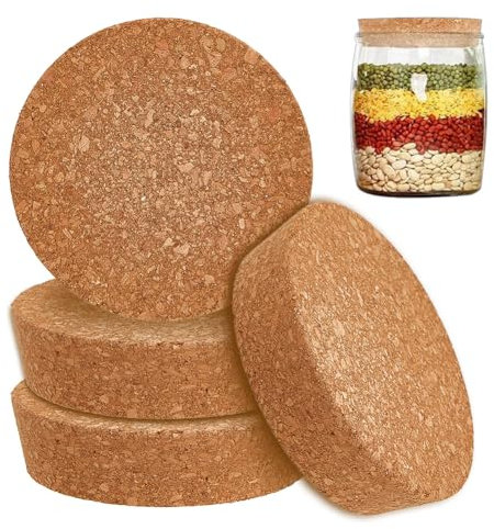 OLYCRAFT 4Pcs Large Cork Bottle Stoppers 73-90mm Tapered Wooden Plugs for Kitchen Wedding Favor Canning