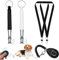 2 Stück Hundepfeife Rückruf Mit Klicker Hund Clicker Einstellbare Hundepfeife Hochfrequenz Lautlos Mit Umhängeband Erziehungshilfen Für Hunde Training Zubehör Hundeerziehung
