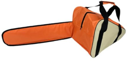 FewNvWa Kettensägen Transportbeutel mit Reißverschluss Und Halterung für Outdoor Aktivitäten, Orangeweiß