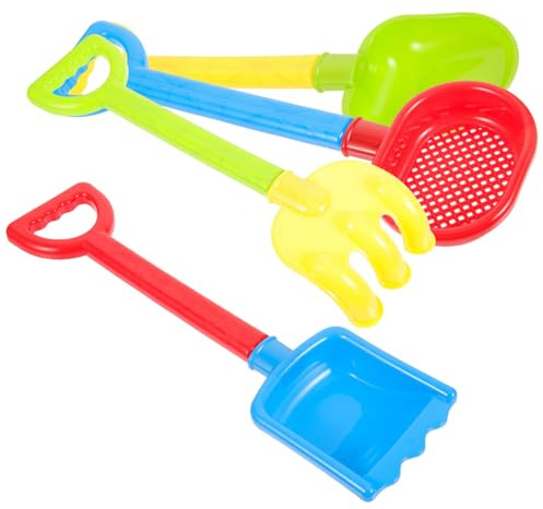 Set de 4 Palas de Arena de Plástico para Niños, Tamaño Grande | Juguetes Ligeros para Excavar, Uso en Nieve y Areneros Infantiles, Formato Colorido y Práctico Color Aleatorio