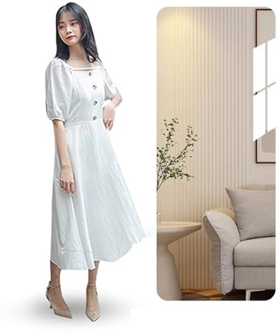 NOBBAT Specchio Adesivo Acrilico Autoadesivo, Adesivi A Specchio A Figura Intera, Immagini Ad Alta Definizione, Non Richiede Foratura, Per Pareti Di Camera Da Letto, Soggiorno, Palestra, Corridoio(30x