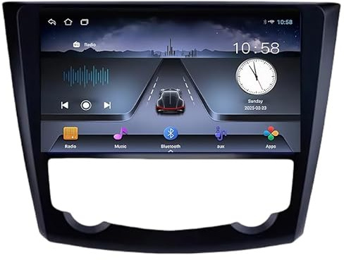 JRNIU Android 15 Autoradio Radio Für Renault Kadjar 2015-2019, 9 Zoll HD Touchscreen GPS Navigation Mit Bluetooth WiFi Lenkradsteuerung carplay,8 Core 4G+WiFi 8G+256G