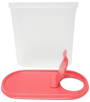 SIGNORA WARE Signoraware Eidgenosse mit Deckel Vorratsdose 1700ml Vorrat Dose Modular Trockenvorrat Eidgenossen transparent rot mit Schütte 1,7 Liter
