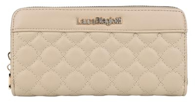 Laura Biagiotti Elegantes Damen Portemonnaie/Geldbörse aus PU-Kunstleder, Gestepptes Design, mit Reißverschluss & Geschenkbox