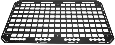Keenso Panel Molle, Panel Molle para Caja de Camión, Estante Organizador de Almacenamiento de Carga con Riel en L Multifuncional de Aluminio de 432x692x2 Mm para Automóviles, SUV,