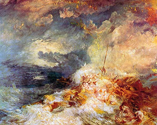 1art1 Joseph William Turner Poster Feuer Auf Dem Meer, 1834 Kunstdruck Bild 50x40 cm