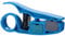 IDEAL Industries, Inc. 45-605 PrepPRO Coax/UTP Cable Stripper, Cable Stripping Tool for RG-59/RG-59 Plenum/RG-6/RG-6 Plenum/RG-6 Quad/RG-6 Quad Plenum, Blue, 1 Coax Stripper,Gray