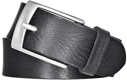 Tom Tailor Herren Ledergürtel Q.2259, schwarz, 80cm