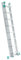 Echelle coulissante extensible 3 plans Gris 8 marches
